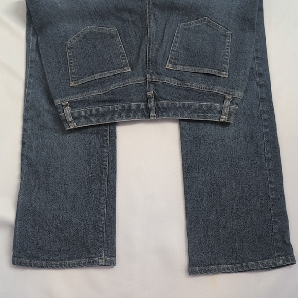 Womens Lands' End Dark Wash Straight Leg Jeans - Picture 2 of 5